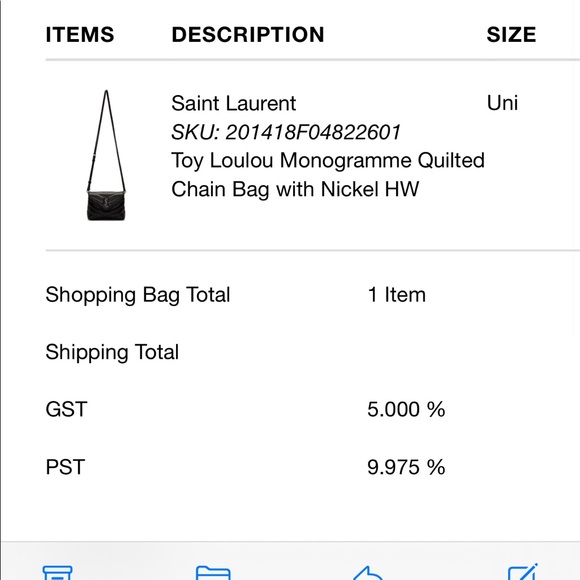 **SOLD** TOY Loulou YSL BRAND NEW. - Picture 5 of 5